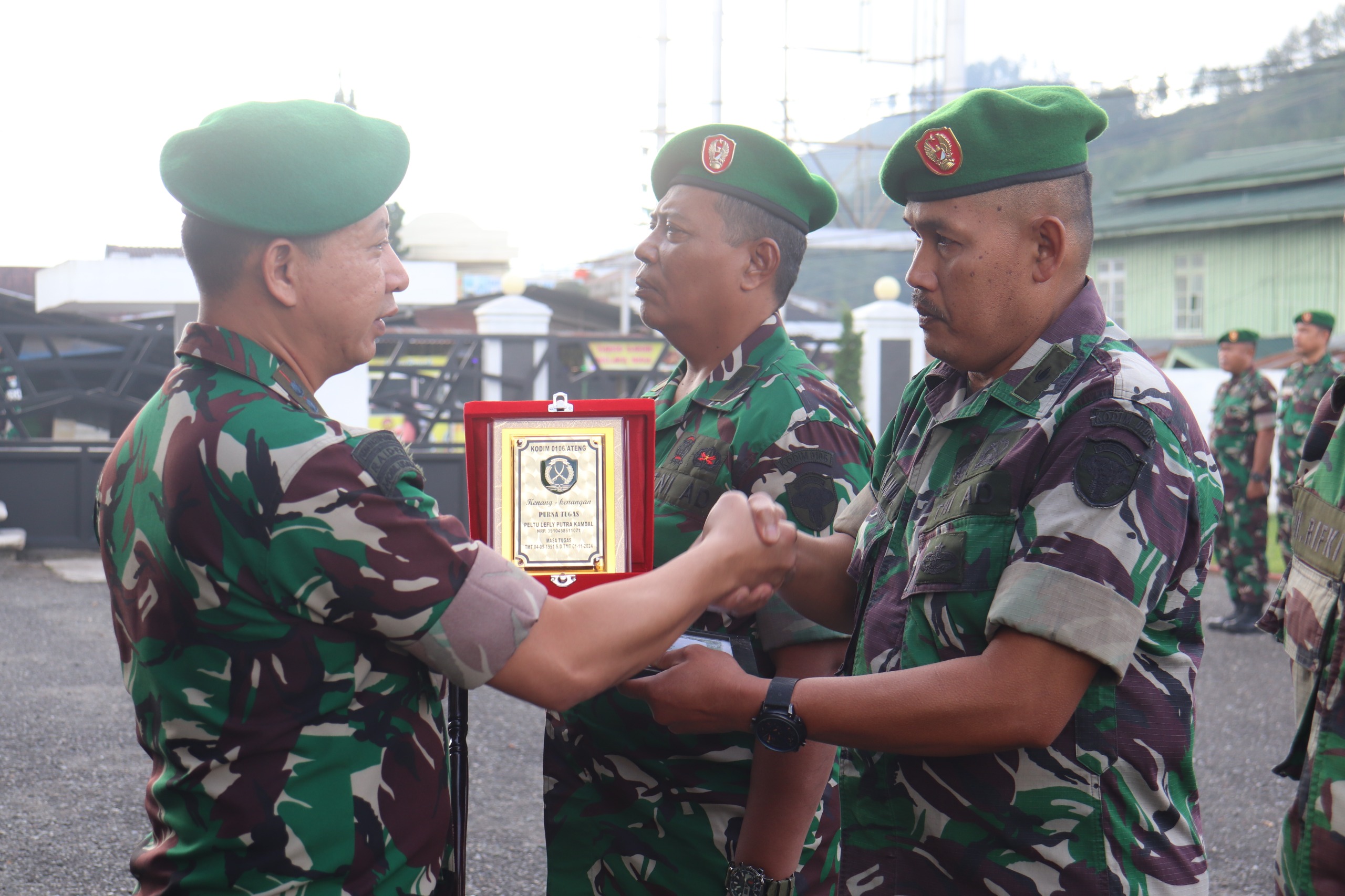 Penerimaan Anggota Baru Dan Pelepasan Purna Tugas Kodim 0106 Aceh Tengah