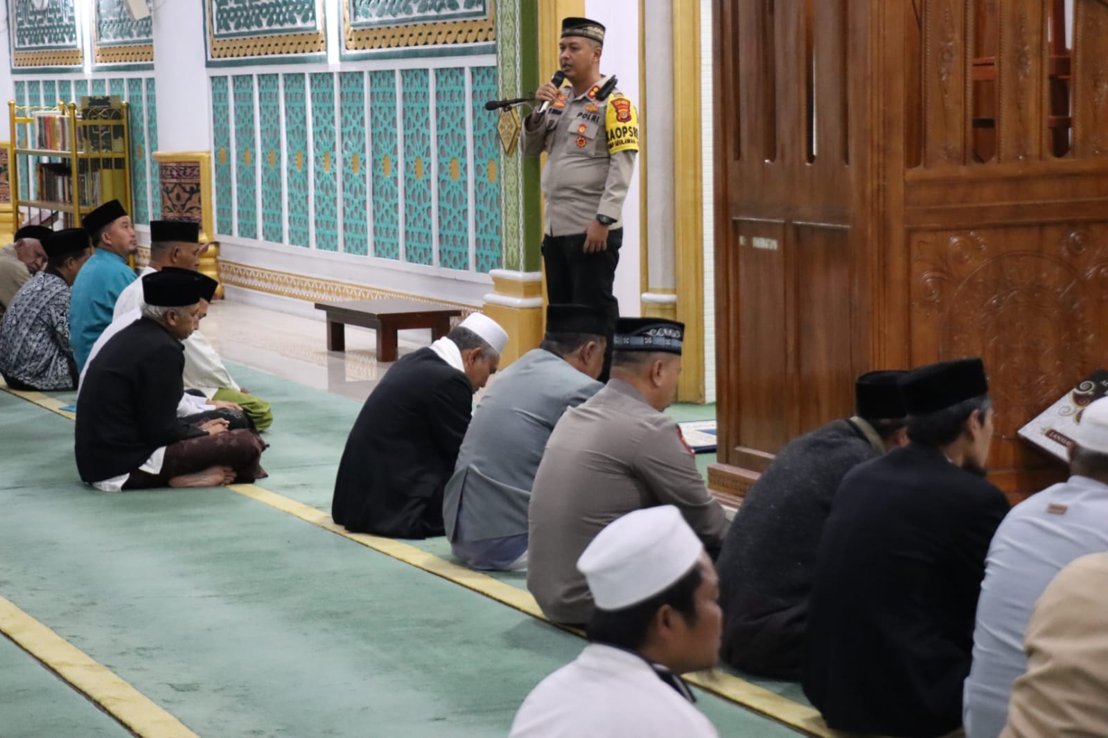 Safari Subuh Di Masjid Ruhama, Kapolres Aceh Tengah : Ajak Selalu Bersyukur Dan Dukung TNI-POLRI Jaga Kamtibmas