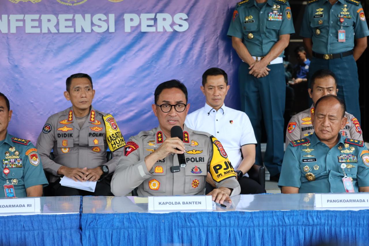 Polda Banten Bersama Mabes TNI AL, Ungkap Kasus Penggelapan Mobil yang Berujung Penembakan Bos Rental