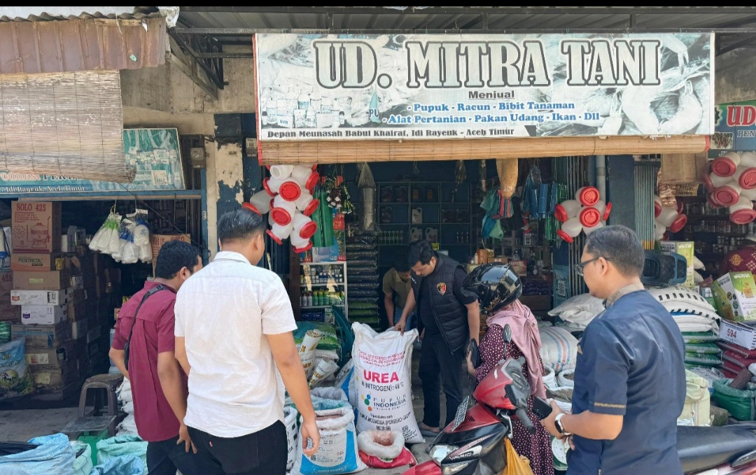 Dukung Program Asta Cita, Sat Reskrim Polres Aceh Timur Cek Ketersediaan Pupuk Bersubsidi