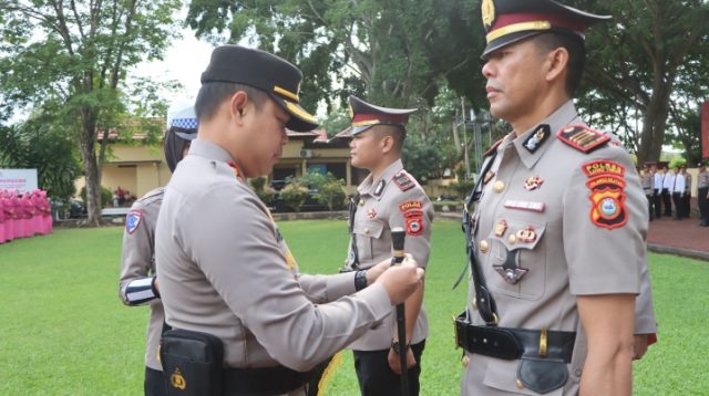 AKBP Arisandi Pimpin Sertijab Kasat Lantas,Kapolsek Bajo dan Kanit Regident,Dirangkaikan Kenaikan pangkat personel