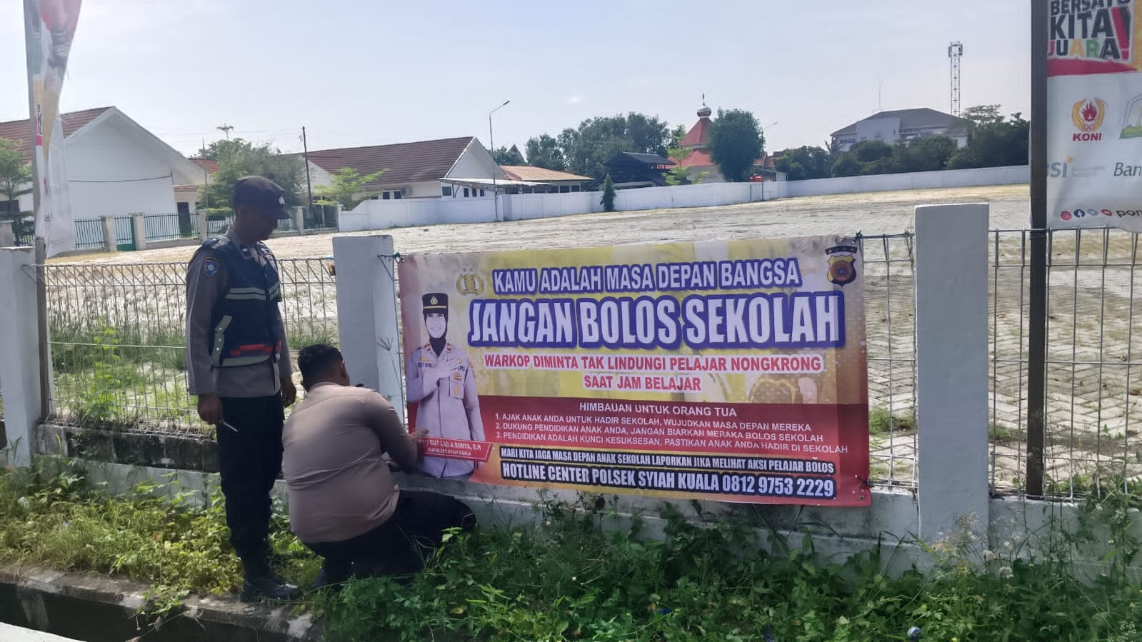 Polsek Syiah Kuala Pasang Spanduk Imbauan di Berbagai Lokasi, Ini Tujuannya