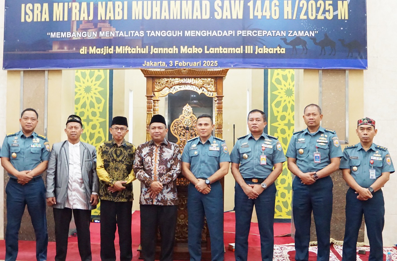 LANTAMAL III JAKARTA LAKSANAKAN PERINGATAN ISRA’ MI’RAJ NABI MUHAMMAD SAW TAHUN 1446 H/2025 M