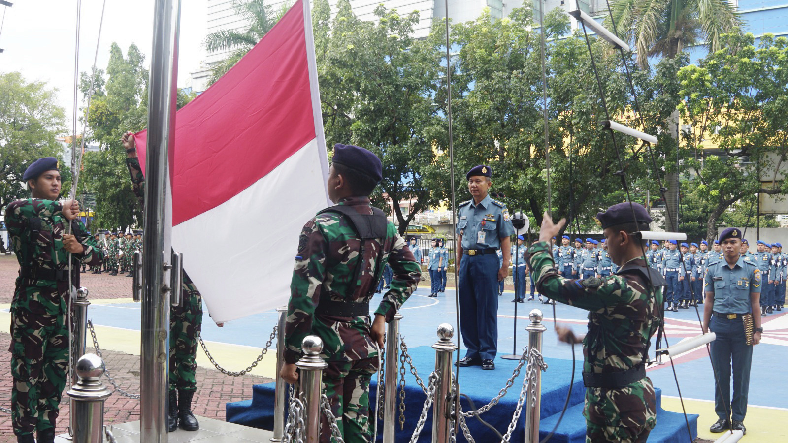 LANTAMAL III JAKARTA LAKSANAKAN APEL GABUNGAN DAN UPACARA BENDERA