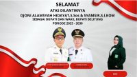 Mesi Mengucapkan Selamat dan Sukses Atas Dilantiknya H.Djoni Alamsyah Hidayat, S.Sos dan Syamsir, S.I.Kom Sebagai Bupati dan Wakil Bupati Kabupaten Belitung Periode 2025-2030