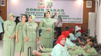 Peringati HUT Persit Kartika Chandra Kirana ke-79, Kodim 0505/JT Gelar Donor Darah