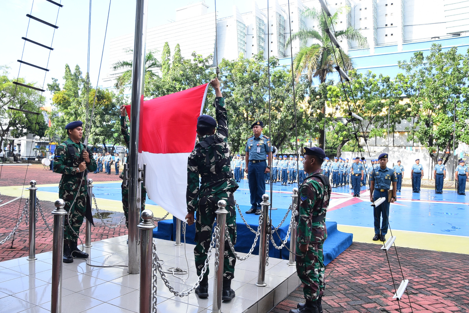 LANTAMAL III JAKARTA LAKSANAKAN APEL GABUNGAN DAN UPACARA BENDERA