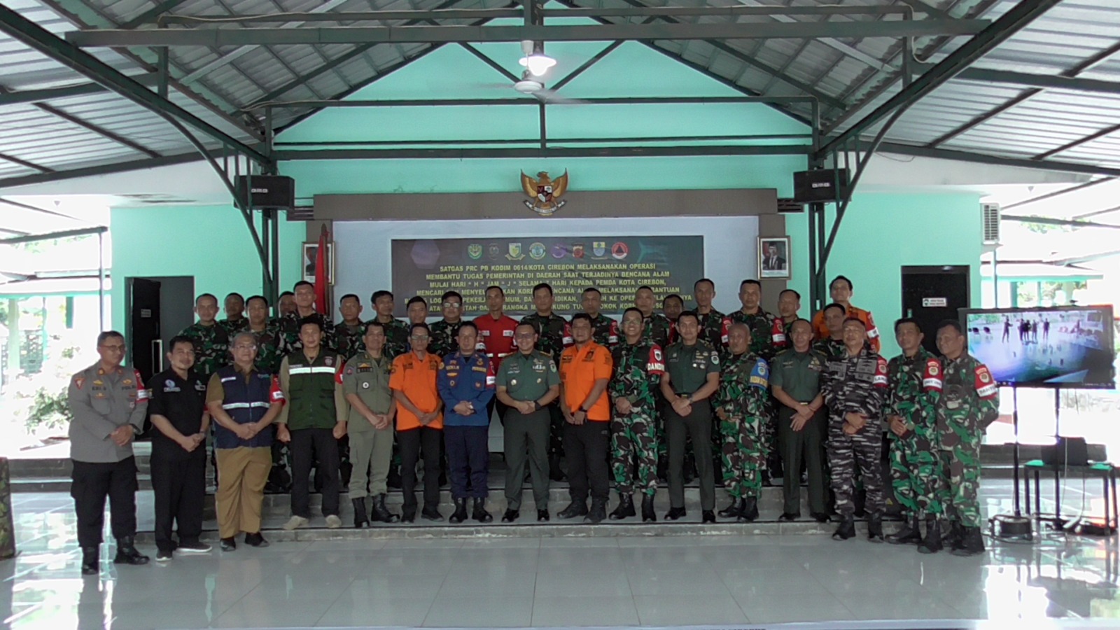 Kodim 0614/Kota Cirebon Gelar Latihan TFG Dalam Rangka Antisipasi Bencana Di Wilayah Kota Cirebon