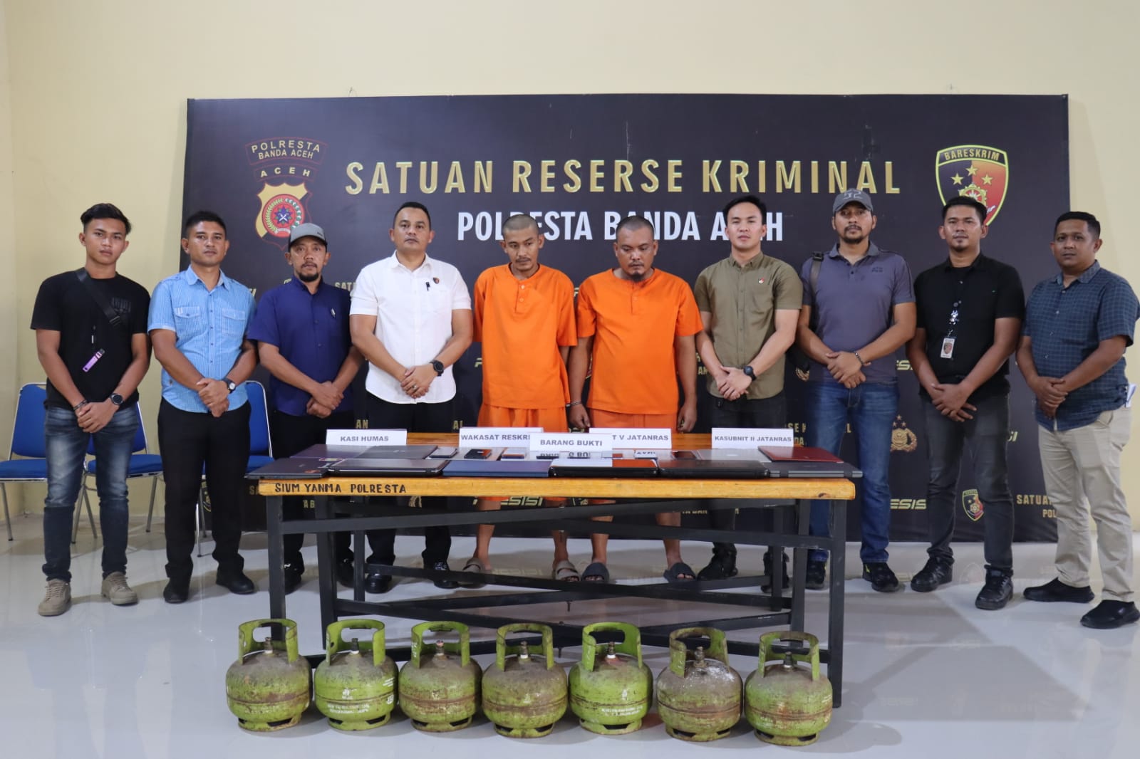 Satreskrim Polresta Banda Aceh Ungkap Kasus Pencurian, Amankan Belasan Laptop Dari Tangan Residivis