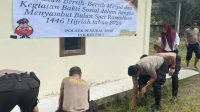 Sambut Bulan Suci Ramadan 1446 H, Polsek Penukal Abab Gelar Aksi Bersih-bersih