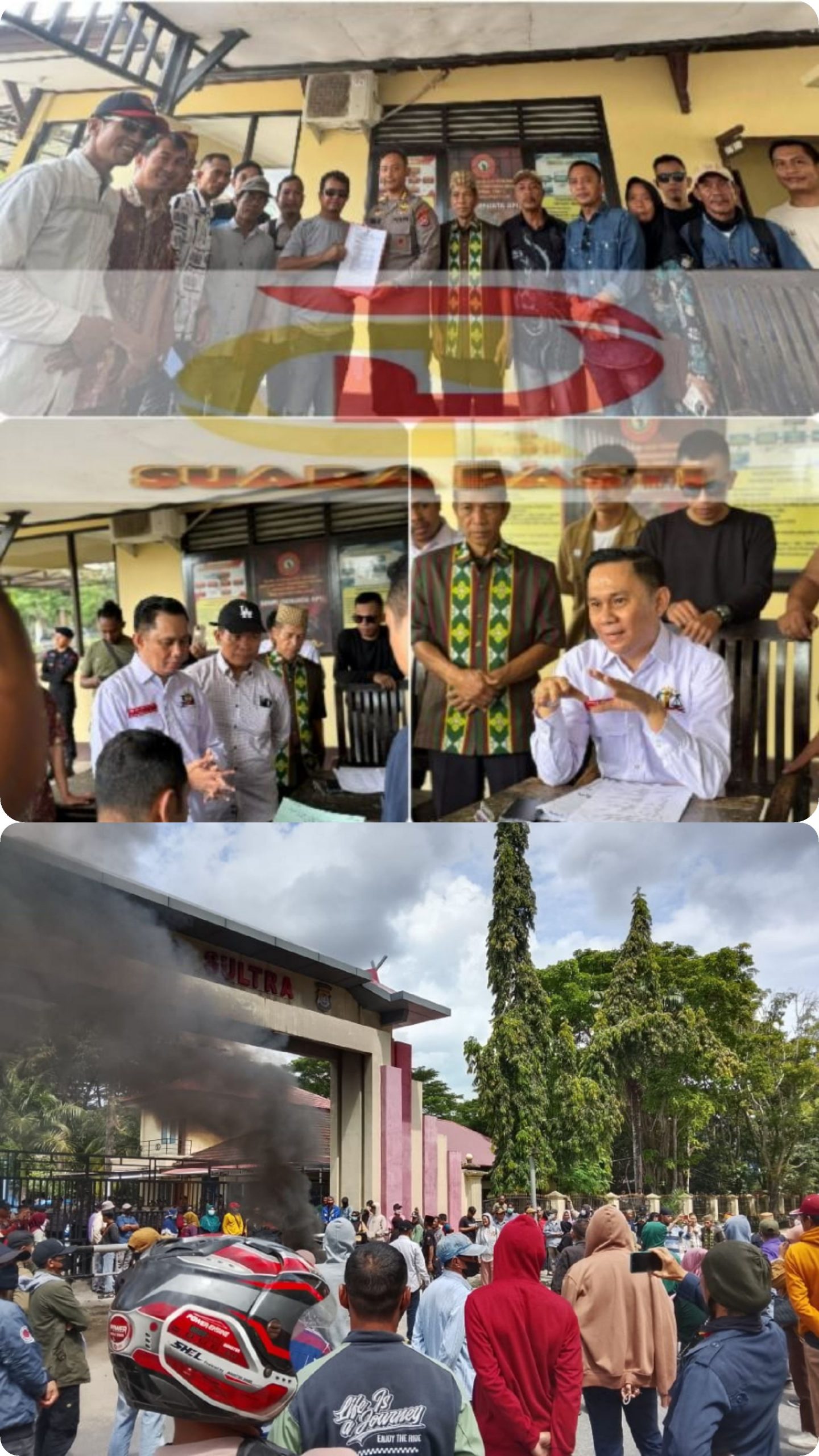 KOMPAK Kepung Polda Sultra Buntut Penyerobotan Lahan Warga Pihak PT MS