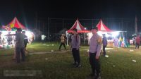 Cegah Ganguan Kamtibmas, Polsek Way Tuba Lakukan Patroli KRYD di Pasar Malam