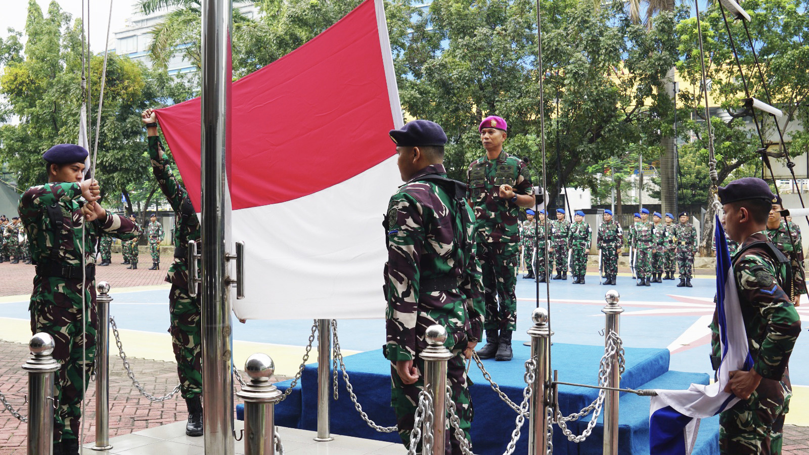 LANTAMAL III JAKARTA LAKSANAKAN APEL GABUNGAN DAN UPACARA BENDERA