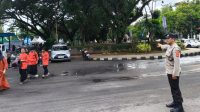 Kanit Sabhara Polsek Rangkasbitung Polres Lebak Gatur Lalin Di Alun Alun Rangkasbitung Urai Kemacetan