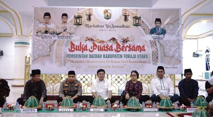 Pererat Silaturahmi dan Raih Keberkahan, Kapolres Toraja Utara Hadiri Buka Puasa Bersama Forkopimda